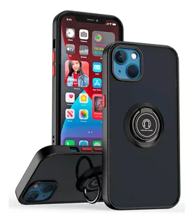 Funda Case Para Motorola G7 Power Ahumado Con Anillo Negro