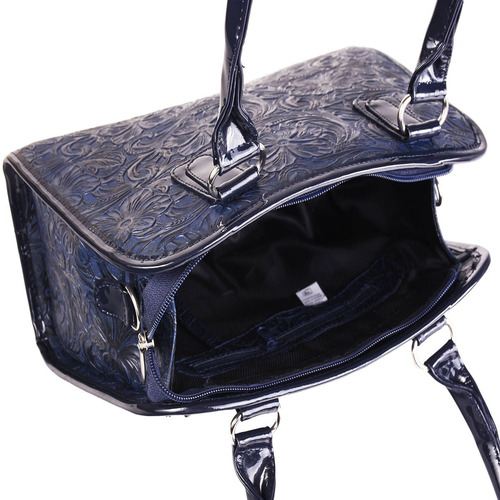 Bolsa Para Mujer Piel Genuina Grabada Asa/correa 7054