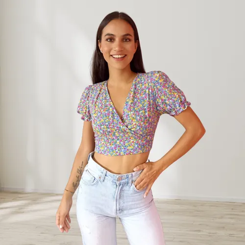 Blusa floreada mujer sale
