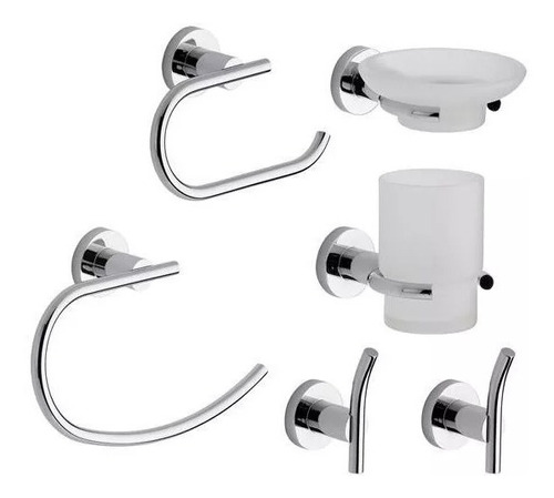 Kit Set Accesorios Para Baño Fv Linea Libby 179.06/39 6 Pzas