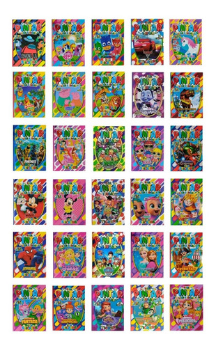 35 Libros P/ Colorear 16 Páginas + Plancha Stickers A Pintar