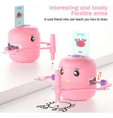 Robot De Dibujo Cyjbe Para Niños 5+ Con 16 Lápices Y