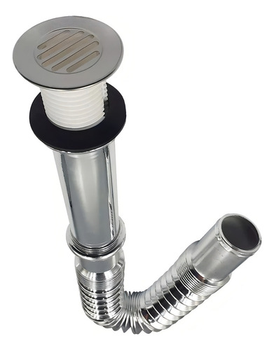 Cespol Flexible Lavabo Ovalin Cubierta Acero Inox Fleximatic