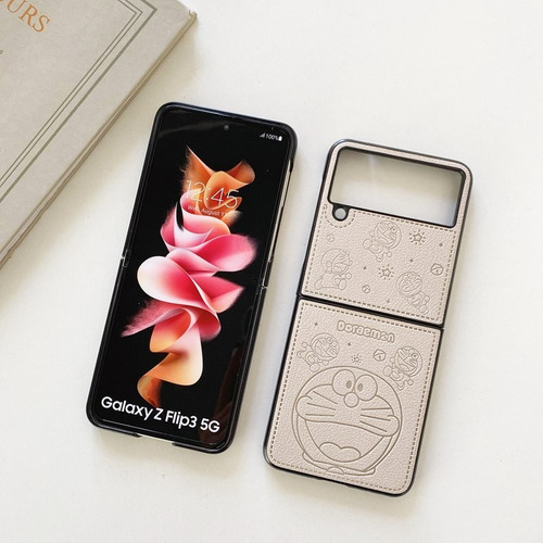 Funda De Piel Doraemon Para Galaxy Z Flip 5 4 3 6 Funda De Silicona Blanda Z Flod 2 3 4 5 6 Find N2 N3 X Flip Xiaomi Mixflip Mix