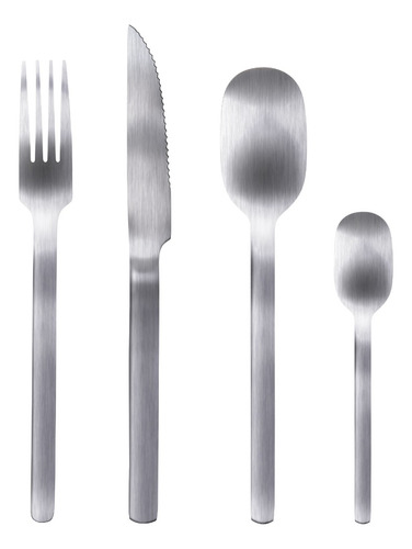 Set X24 Pzas Cubiertos Sakura Matt Stainless Steel