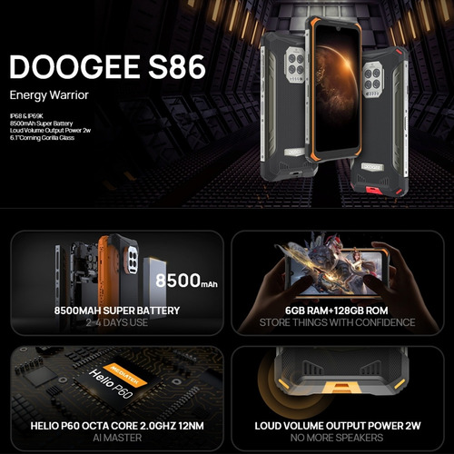 Doogee S86, 6gb Ram Resistente Todo Terreno Mineros Nfc