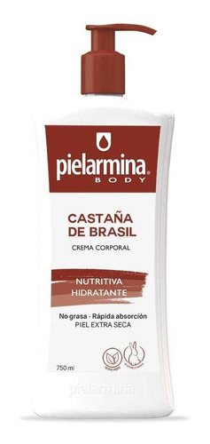 Crema Nutritiva Con Castaña De Brasil Pielarmina 750 Ml