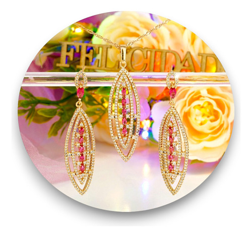 Set Elegantes Joyas Ceremonia Diaria Oro 24k Diseño Especial