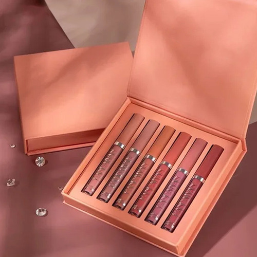Lápiz Labial Mate Con Tinte Labial De Larga Duración, 6 Piez