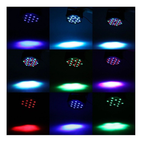 Imagen 4 de 10 de Combo Luces Led Dj Fiesta Bola + Proton 36 + Laser + Flash