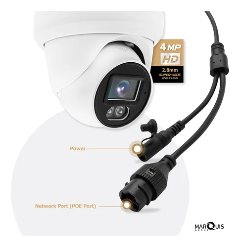 Hikvision/uniview - Camara Domo De Torreta Ip Poe De 4mp Com