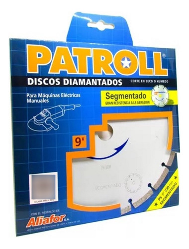 Disco Diamantado Segmentado Patroll 9 Aliafor Ps-9 230 Mm