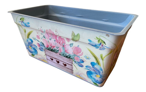 Imagen 7 de 7 de Macetas Plasticas Jardinera Estampadas, Deco, Vintage