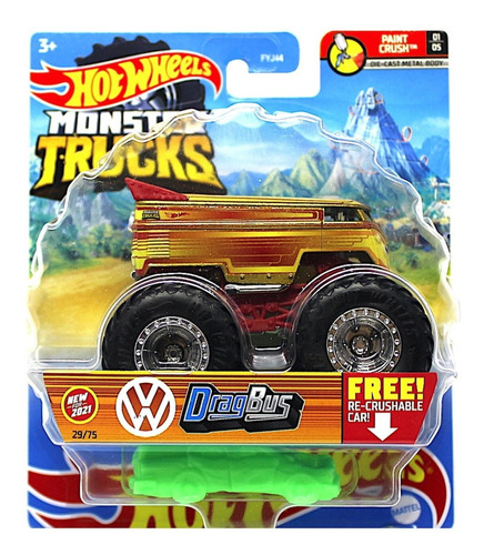 Hot Wheels Monster Trucks Volkswagen Dragbus Hw 2021