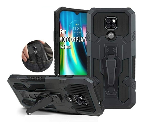 Estuche Armor Bracket Para Motorola Moto G9 G9 Play E7 Plus