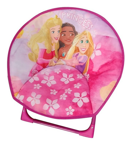 Silla Honguito Princesas Plegable Con  Broche Seguridad