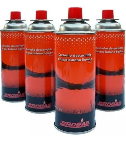 Cartucho De Gas Butano X 4 Unidades Descartable 227 Grs.