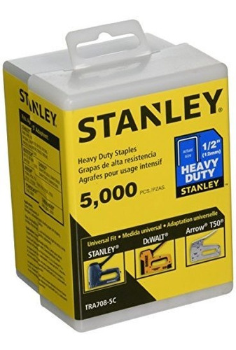 Grapas Stanley Tra708-5c Resistentes 1/2 In, 5000 Unidades