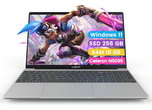 Laptop VSAP Intel Celeron N5095 16g Ram 256g Ssd Color Plateado 1...