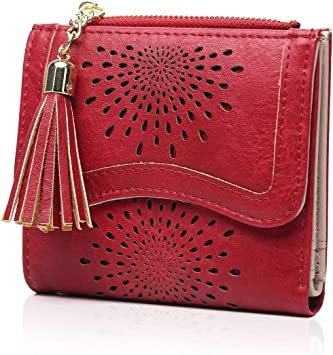 Cartera Rfid Boho Pequeño Compacto Bifold Pu Cuero Mini