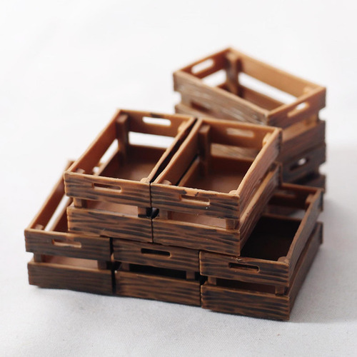 Mini Casa De Muñecas De 4 Piezas, Caja De Madera, Caja De