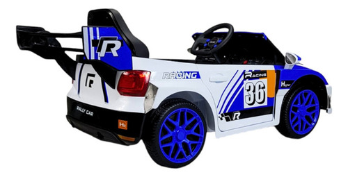 Montable Electrico Para Niños Carro Rally Con Control Color Azul