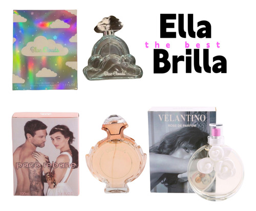 Ella Brilla 3 Piezas De 100ml Perfume De Mujer