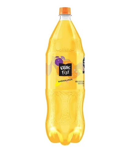 7 Pack Agua Mineral Sabor Naranjada Fizz Del Valle 2 L