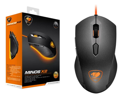 Mouse Gamer Cougar Minos X2 Gaming Preto 3000dpi Original