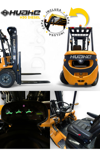 Empilhadeira Huahe Diesel 3,0 Toneladas Triplex 4,8 Metros