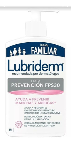  Crema retardar envejecimiento para cuerpo Lubriderm Etapa Prevención Fps 30 en dosificador 946mL