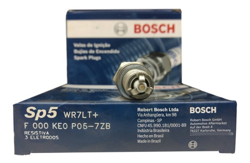 Velas Ignição Bosch Sp05 F000 Ke0p05 Wr7lt+ C/chave