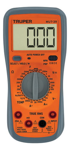 Multimetro Digital Truper Mut-39 Uso General
