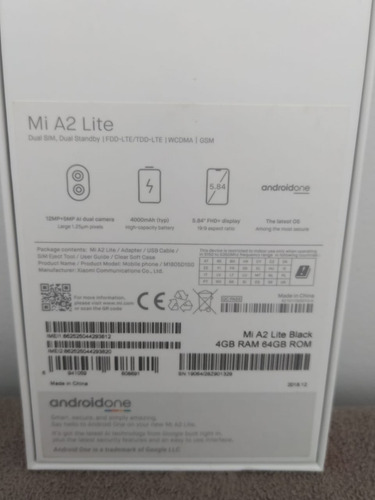 Xiaomi Mi A2 Lite Dual Sim 64 Gb Preto 4 Gb Ram