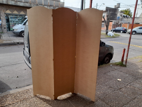 Imagen 6 de 8 de Biombo Separador De Mdf Natural Precio Por Hoja