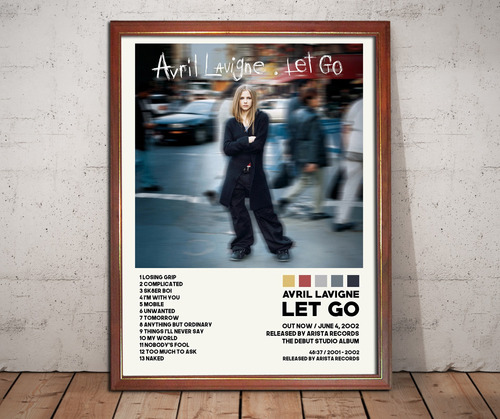 Avril Lavigne Poster Album Let Go En Cuadro Vidriado