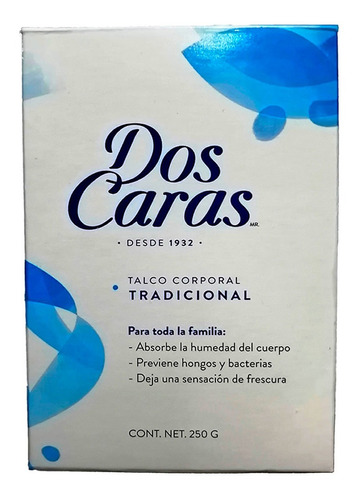 Talco Corporal Dos Caras Tradicional 250g