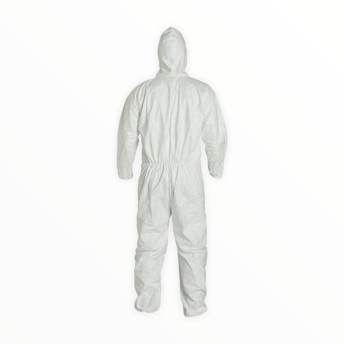 Overol Blanco Tipo Tyvek Desechable Protex, Talla L, 1 Pieza