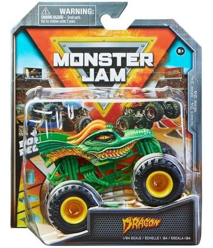 Monster Jam Dragon, Serie 24 (camión Fundido A Escala 1:64)
