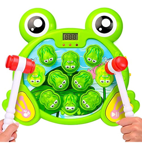 Ciftoys Interactive Whack A Frog Game Para Niños De 3, 4, 5,