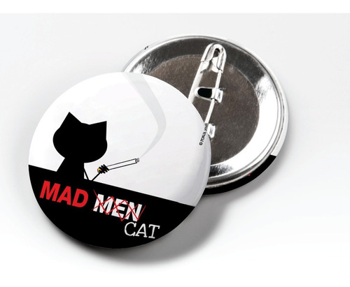 Pin Metálico Botón Gato Mad Men Don Draper Tv Serie Hbo