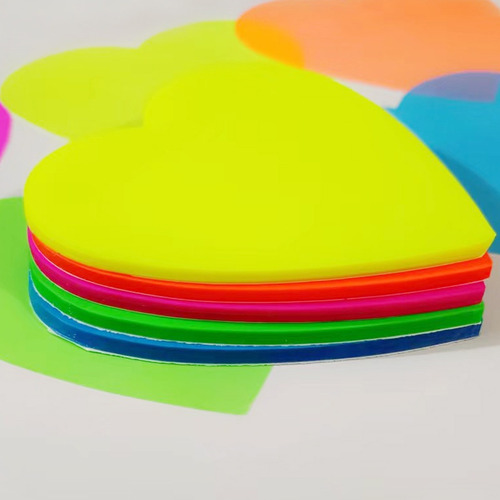 Pegatinas De Pet Fluorescentes En Forma De Corazón, 2 Libros