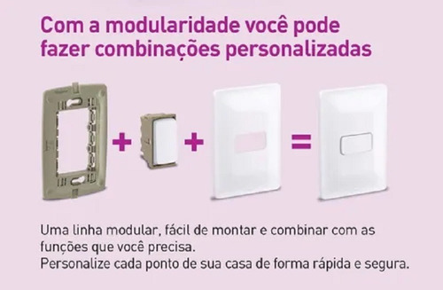 Kit 2x Tomada (módulo) 2p+t 10a Branca Zeffia Pial 680160