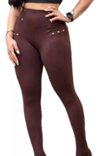 Calça Legging Feminina Montaria Zipper Aumenta Bumbum