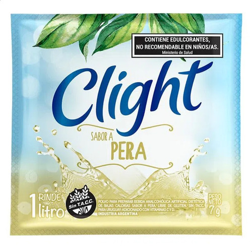 Clight jugos en polvo sabor pera pack de 20 sobres