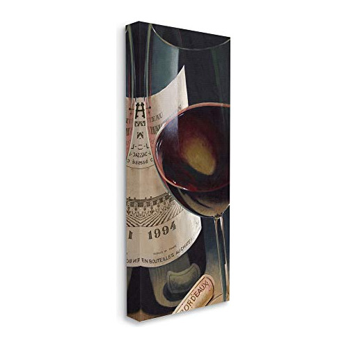 Bordeaux Wine Glass Red Bottle Hyper Realistic Painting, Des