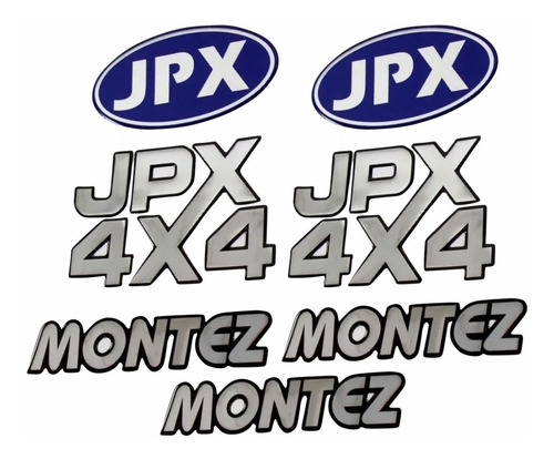 Kit Emblema Adesivo Resinado Jpx Mt4x4