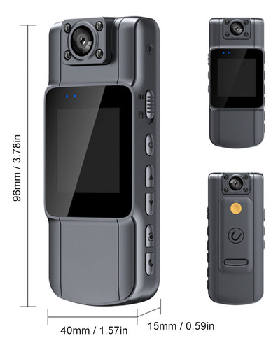 Mini Body Camera Batería De Grabación Con Video 4k Uhd 1080p