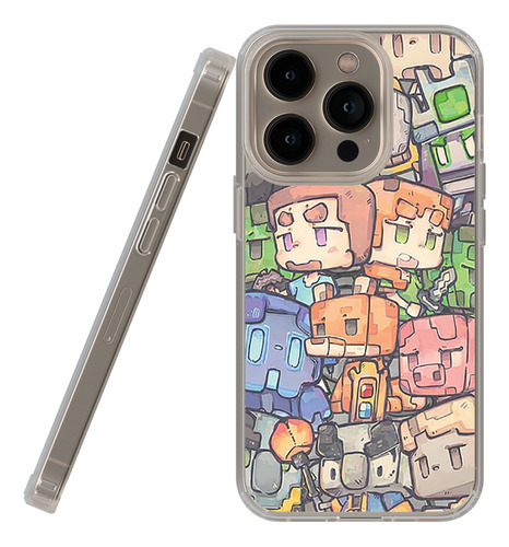 Funda Acrigel Compatible Con iPhone Minecraaft..