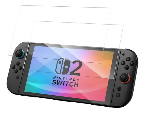 2 Piezas Micas Cristal Templado 9h Para Nintendo Switch2
